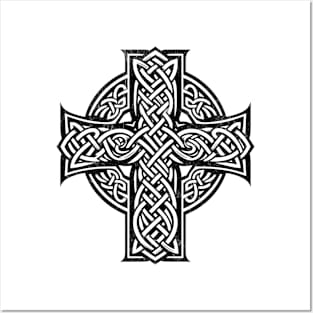 Traditional Celtic Cross - Vintage Faded Design Posters and Art